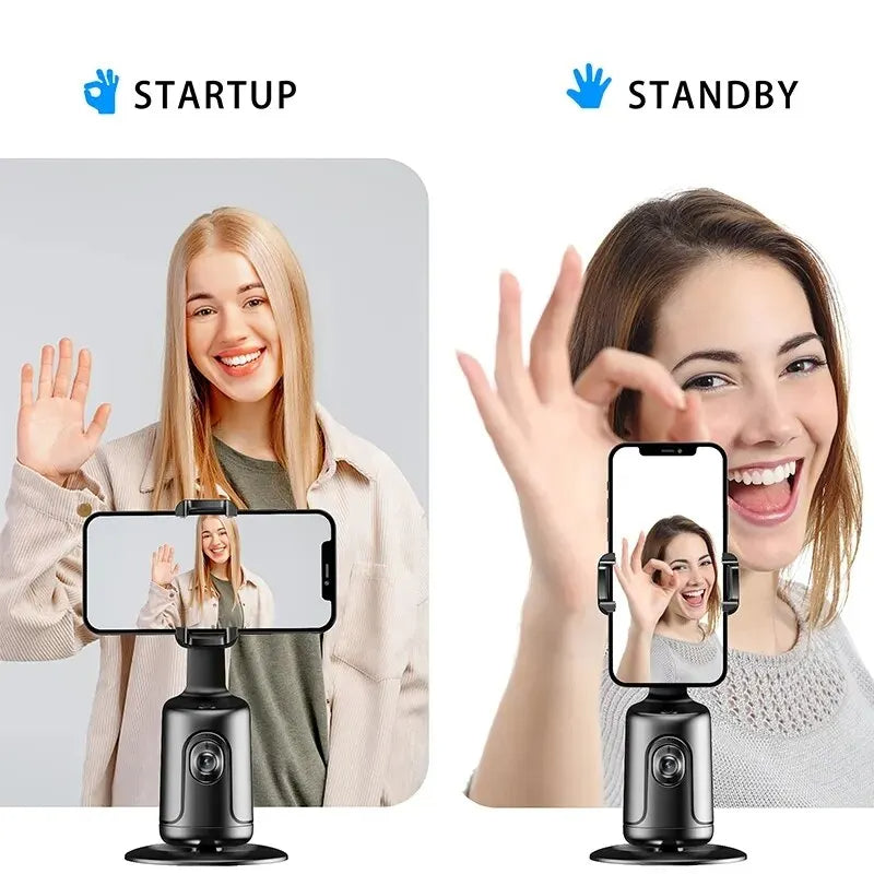 Smart AI Auto-Tracking Camera Mount – 360° Rotation