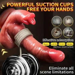 Realistic Thrusting Dildo Licking Vibrator - 5 In 1
