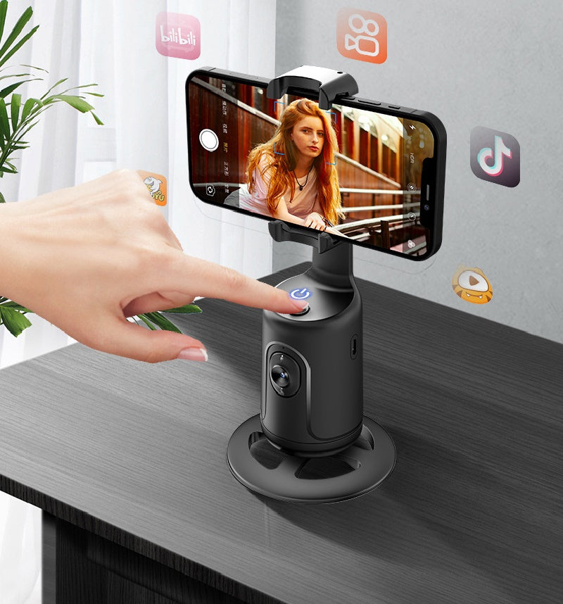 Smart AI Auto-Tracking Camera Mount – 360° Rotation