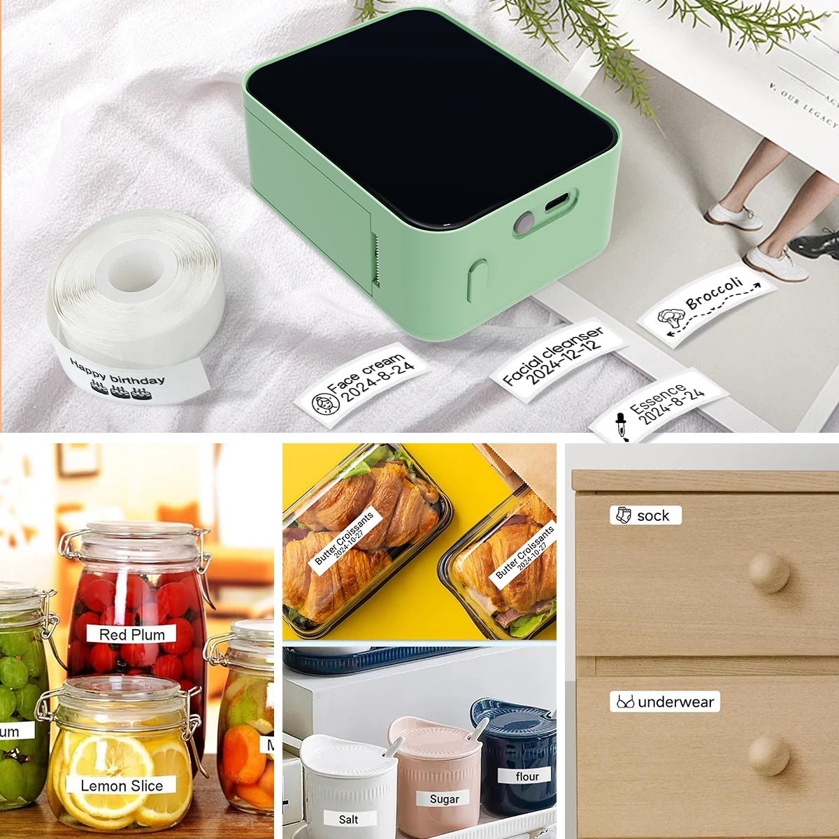 Mini Label Printer Portable Thermal Bluetooth
