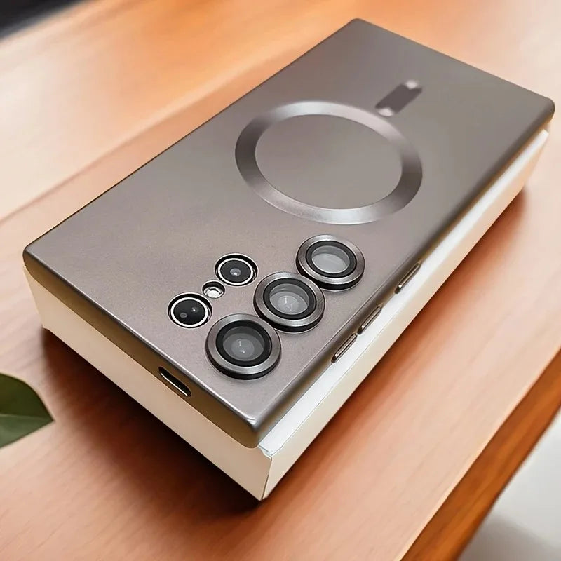 Luxury Magnetic Wireless Charging Case For Samsung Galaxy
