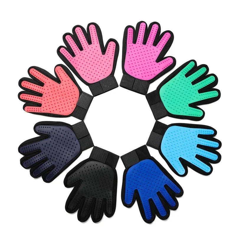 Silicone Pet Grooming Gloves Cats/Dogs Hair Brush