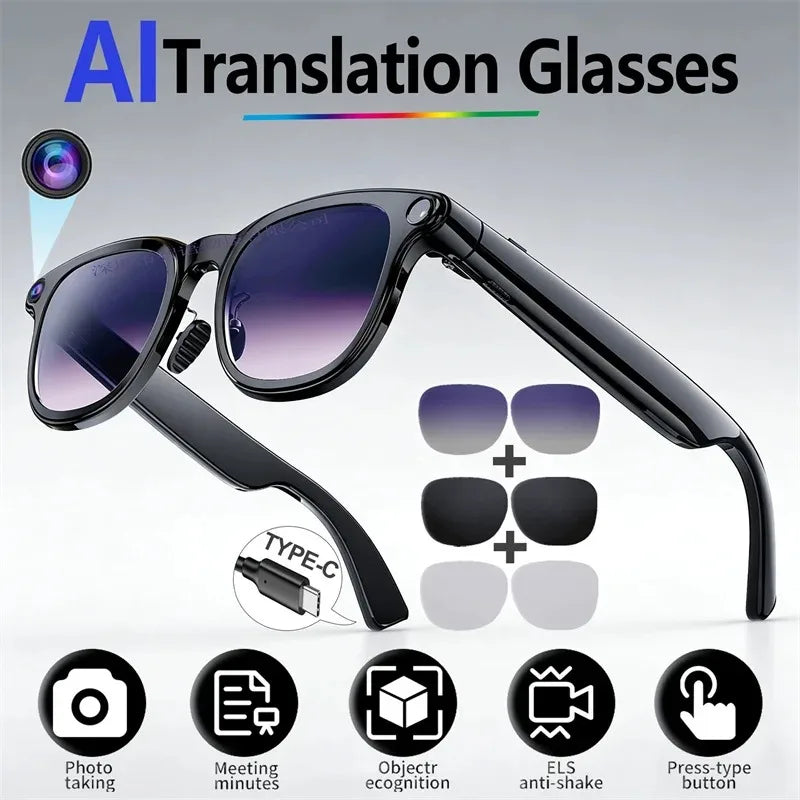 A2 Smart Glasses 8MP HD Camera