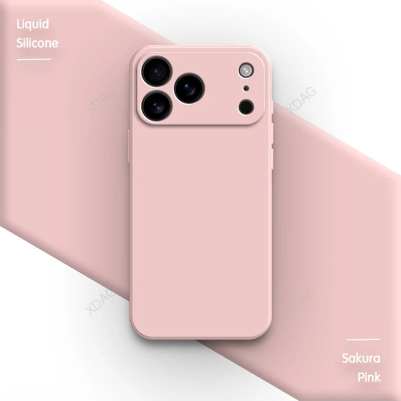 Liquid Silicone Original Phone Case for iPhone 17 Pro Max Air 17Pro 17Max