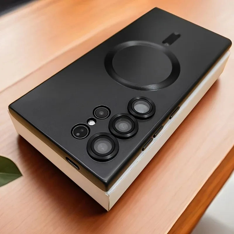 Luxury Magnetic Wireless Charging Case For Samsung Galaxy