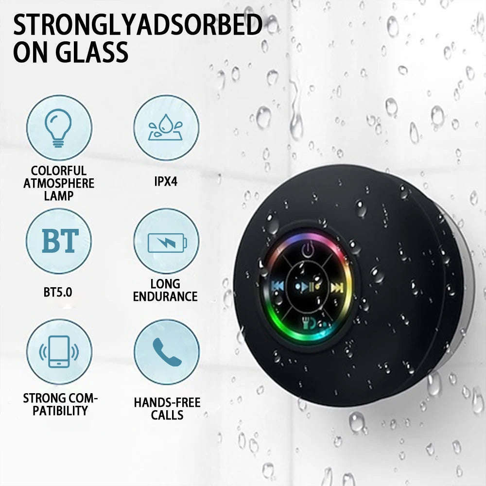 Portable Wireless Bluetooth Speaker LED Light Waterproof