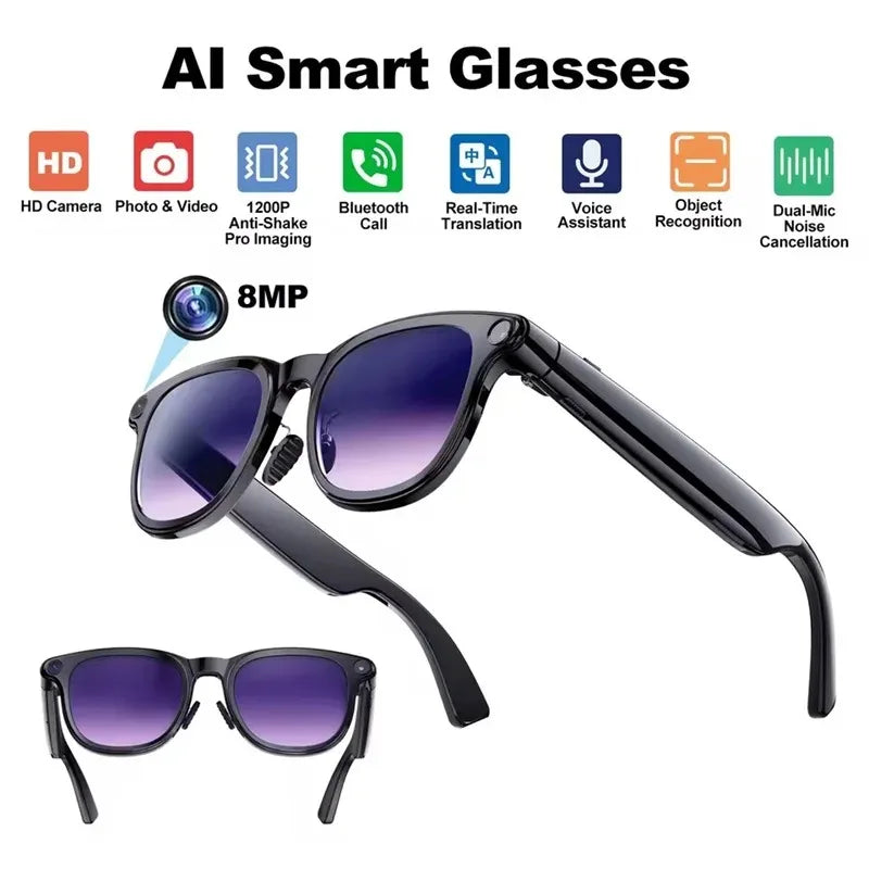 A2 Smart Glasses 8MP HD Camera