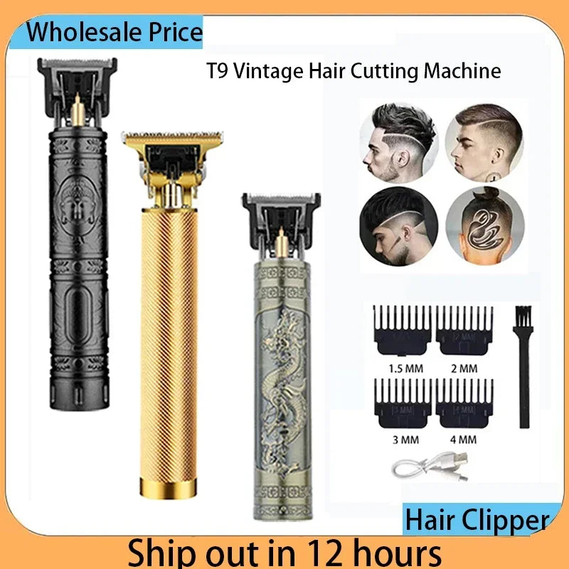 Cutting Machine T9 Vintage Hair Clipper USB Fast Charging