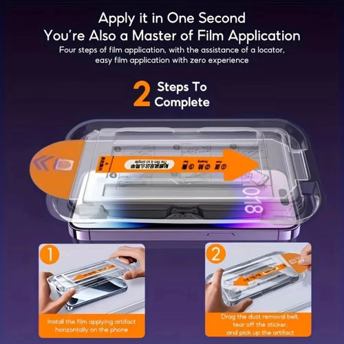 1-5PCS Easy Install HD Screen Protector For iPhone