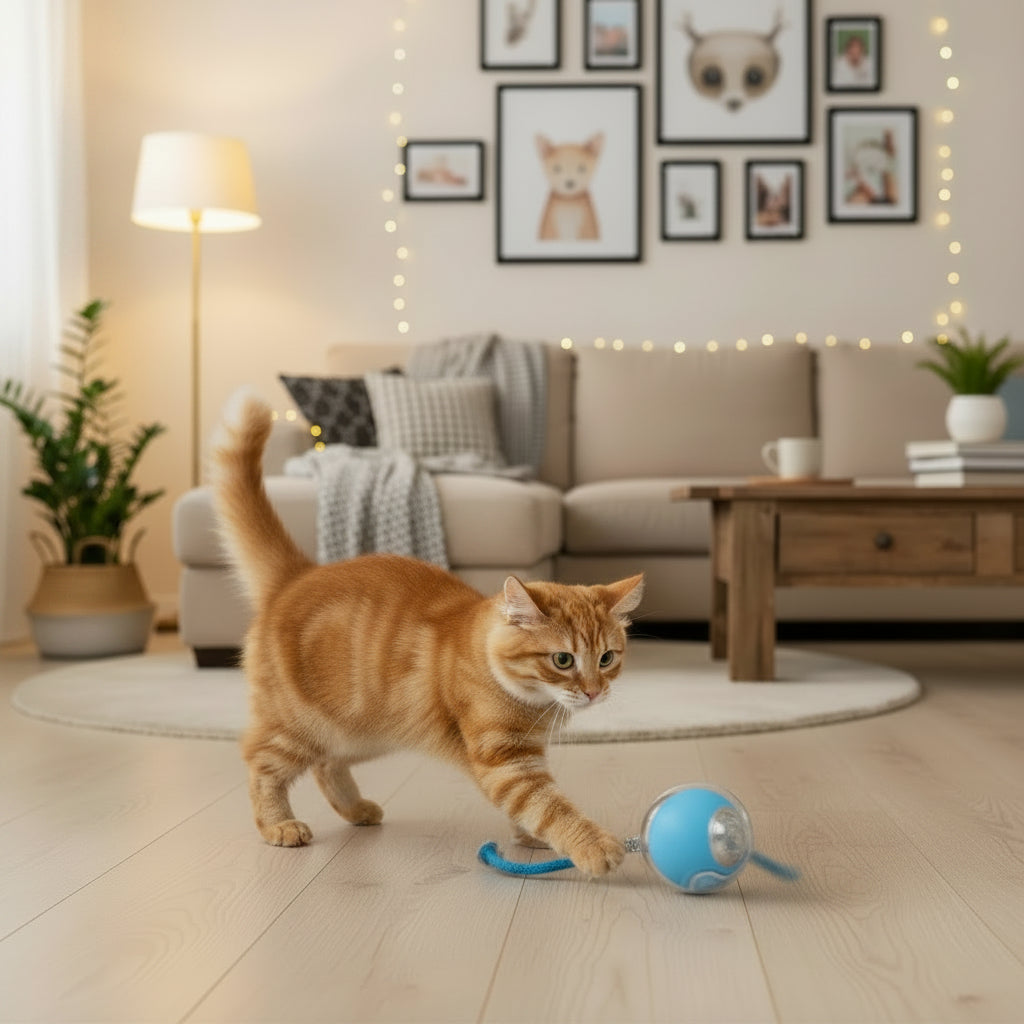 New Cat Interactive Ball Toy Automatic Rolling Ball