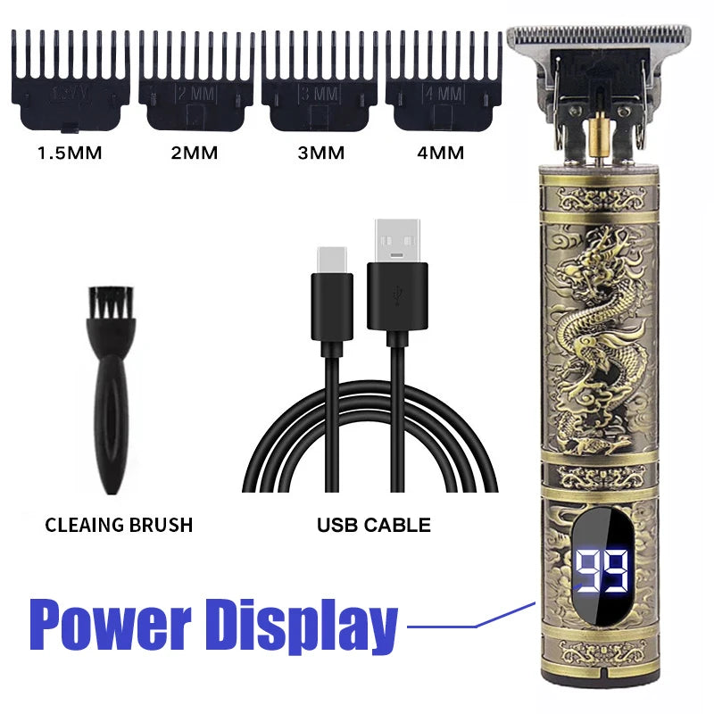 Cutting Machine T9 Vintage Hair Clipper USB Fast Charging