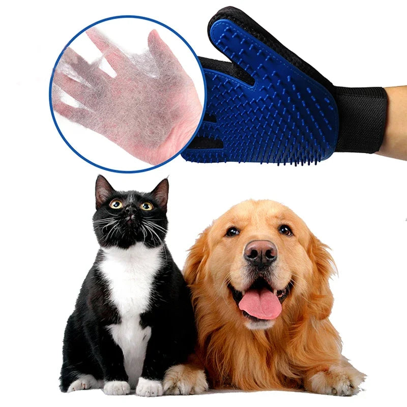 Silicone Pet Grooming Gloves Cats/Dogs Hair Brush
