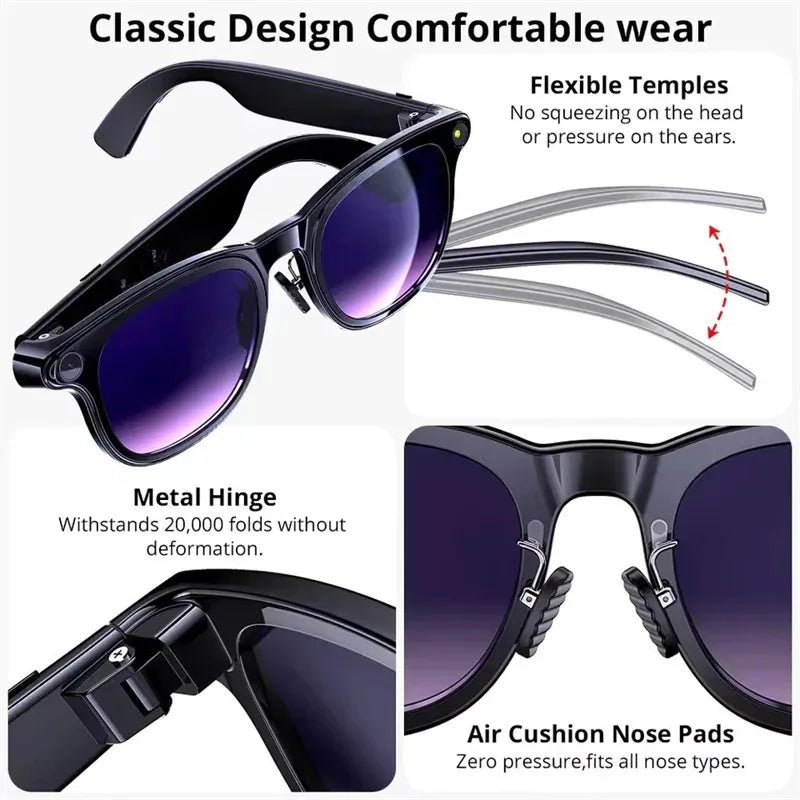 A2 Smart Glasses 8MP HD Camera